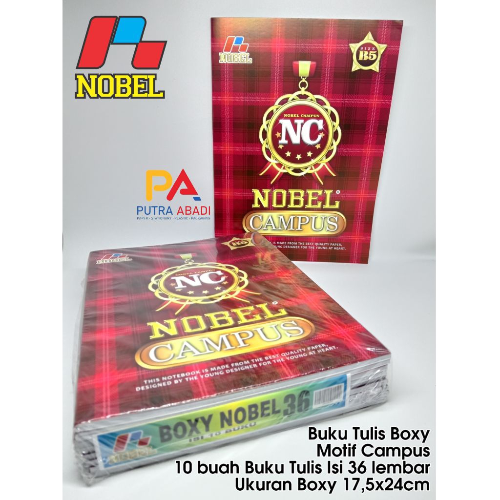 

Buku Tulis Boxy Nobel 36 Lembar Isi 10 Buku