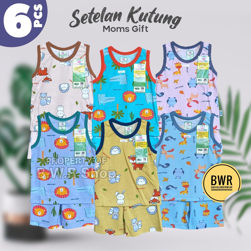 [ 6 Setel ] GROSIR Setelan Moms Gift KUTUNG Setelan Kensi Anak Perempuan ( 1-4 Tahun ) BWR