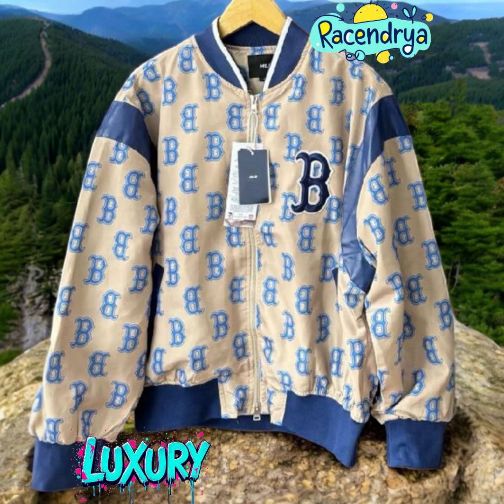 MLB BOSTON JACQUARD MONOGRAM JUMPER JACKET