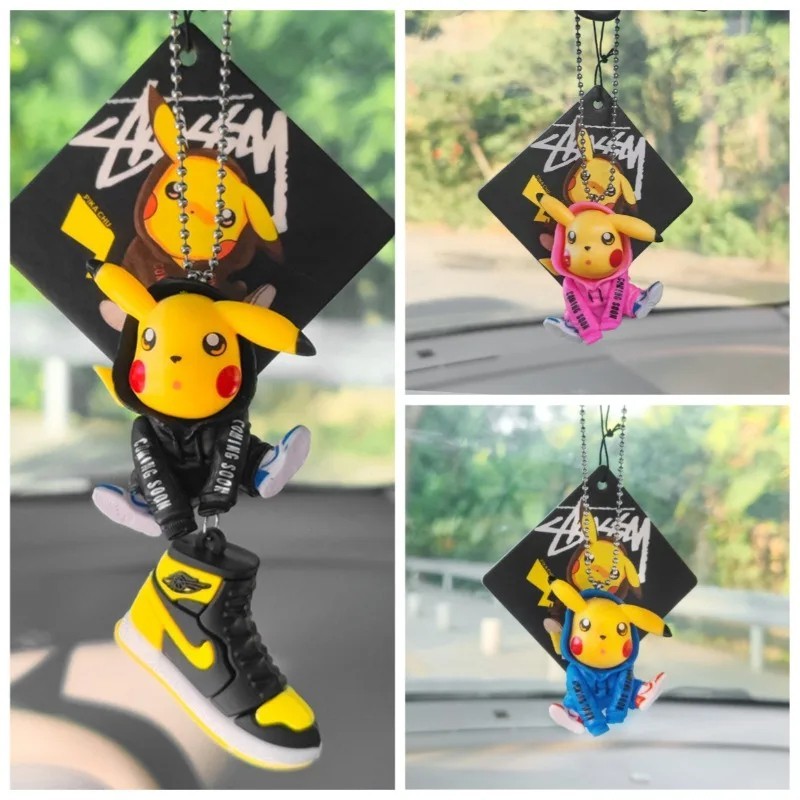 Gantungan Kaca Spion Tengah Mobil Pikachu Pikachu Boneka Boneka Pikachu Kecil Boneka Kartun Pikachu