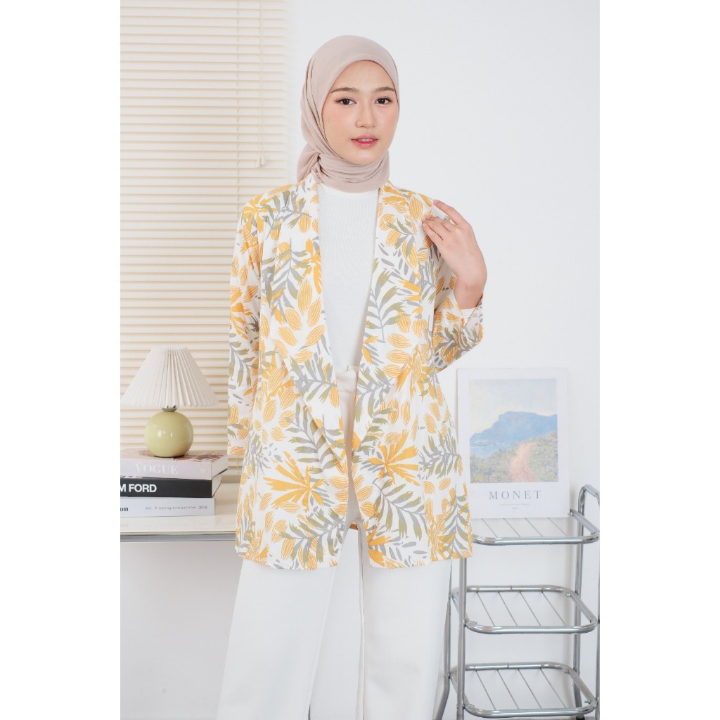 Blazer Batik Premium Atasan Batik Wanita Modern Outer Batik Baju Kantor