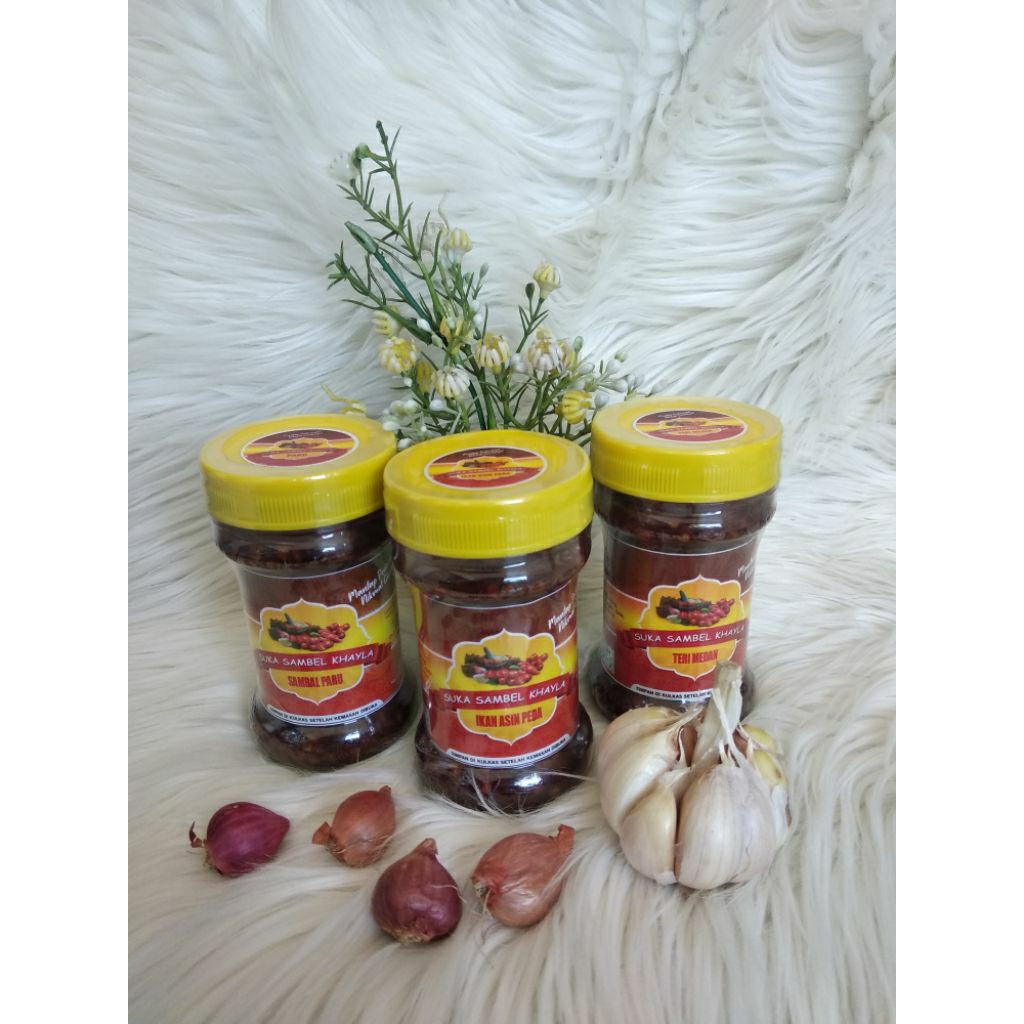 

Paket Bundling-SukaSambelKhayla-Sambel Paru-Sambel Ikan Asin Peda-Sambel Teri Medan