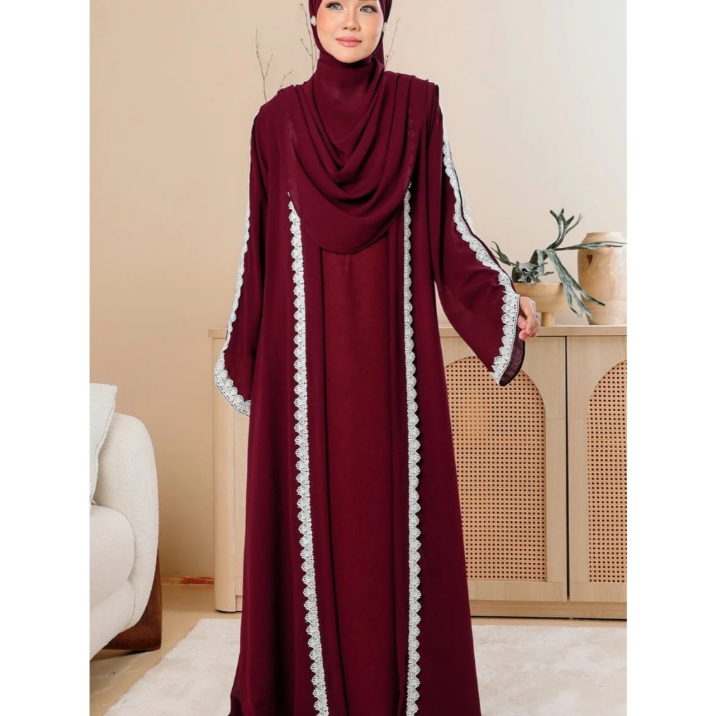 ALUNA DRESS ABAYA REMAJA AESTHETIC/GAMIS ABAYA TERBARU 2025 LEBARAN WANITA/ABAYA TURKI PREMIUM MEWAH