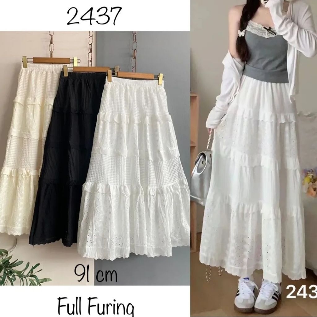 ROK KATBOL SUSUN  ROK KATUN BORDIR KATUN BOLONG | LILLYCHILI