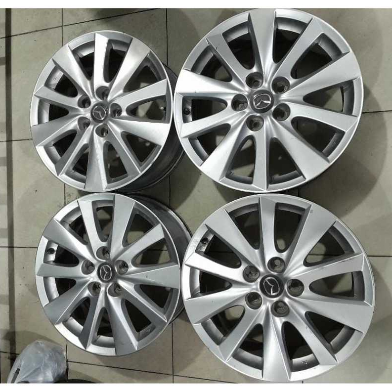 VELG MOBIL RING 17 X 7 PCD 5X114.3 SILVER BUAT MAZDA CX-5 DAN BIANTE