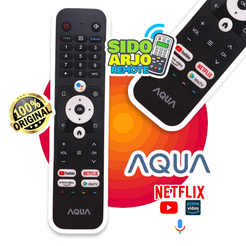 REMOTE TV AQUA SMART ANDROID ORIGINAL
