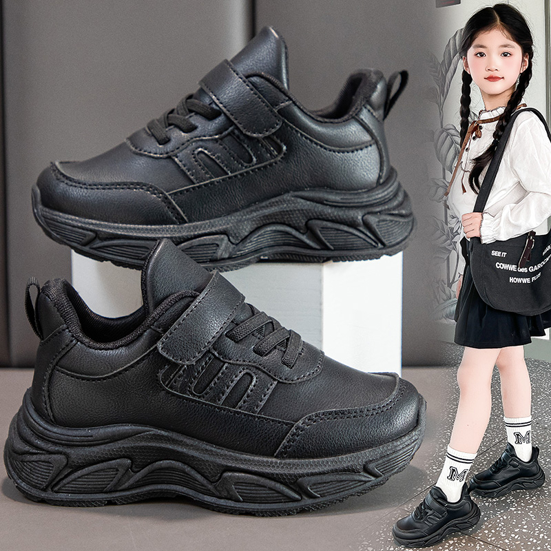 COD SEPATU SEKOLAH UNISEX / SEPATU ANAK TK SD TERBARU  / SEPATU SEKOLAH HITAM POLOS