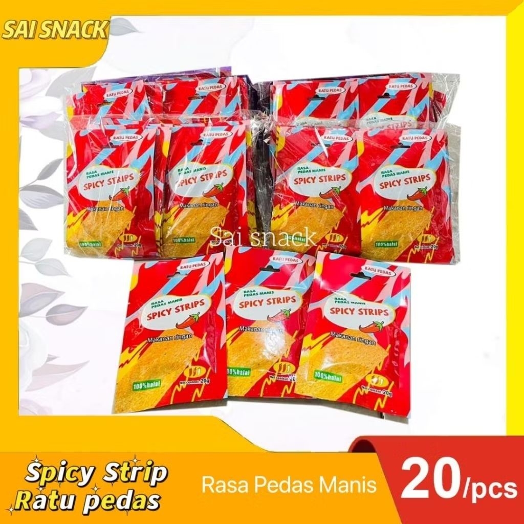 

RATU PEDAS LATIAO SPICY DENDENG 1 PAK ISI 20PCS [HALAL]