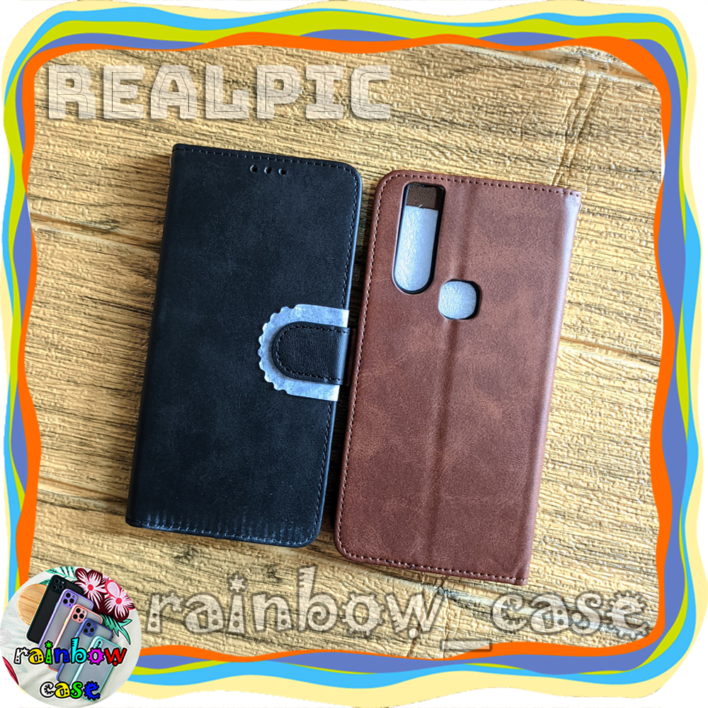 VIVO V15 CASE FLIP LEATHER DOMPET LIPAT