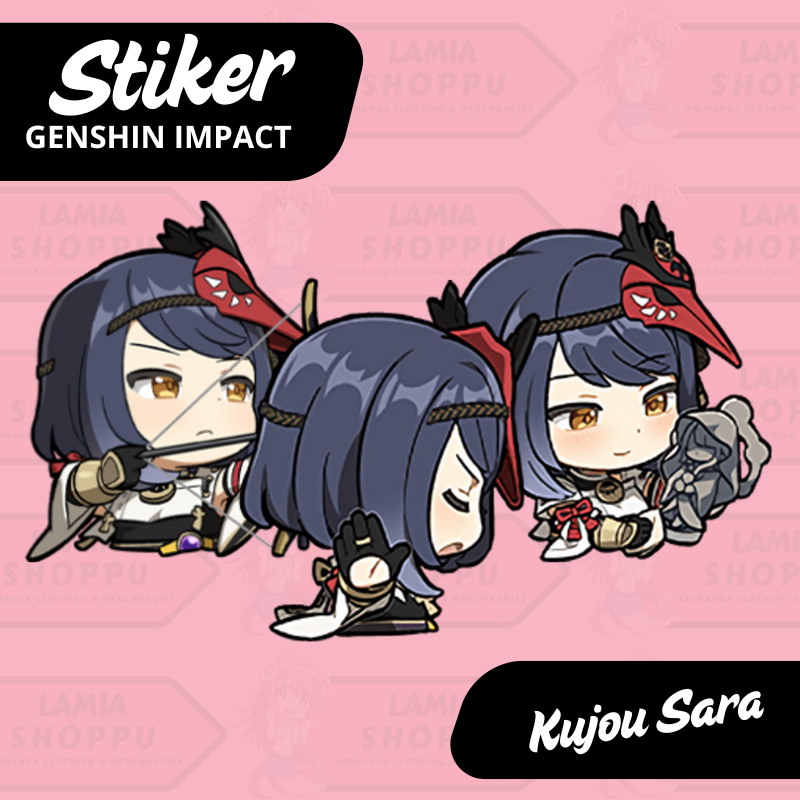 

Sticker Genshin Impact Kujou Sara | Stiker Sara Genshin | Sticker Sara GI