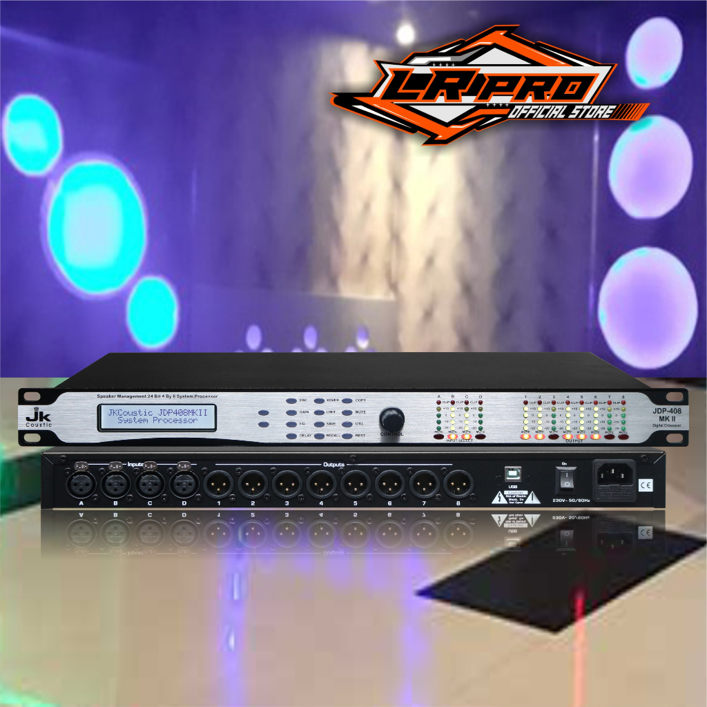 Dlms  4 input 8 output Speaker Management Jk coustic JDP 408 MKII / Silver