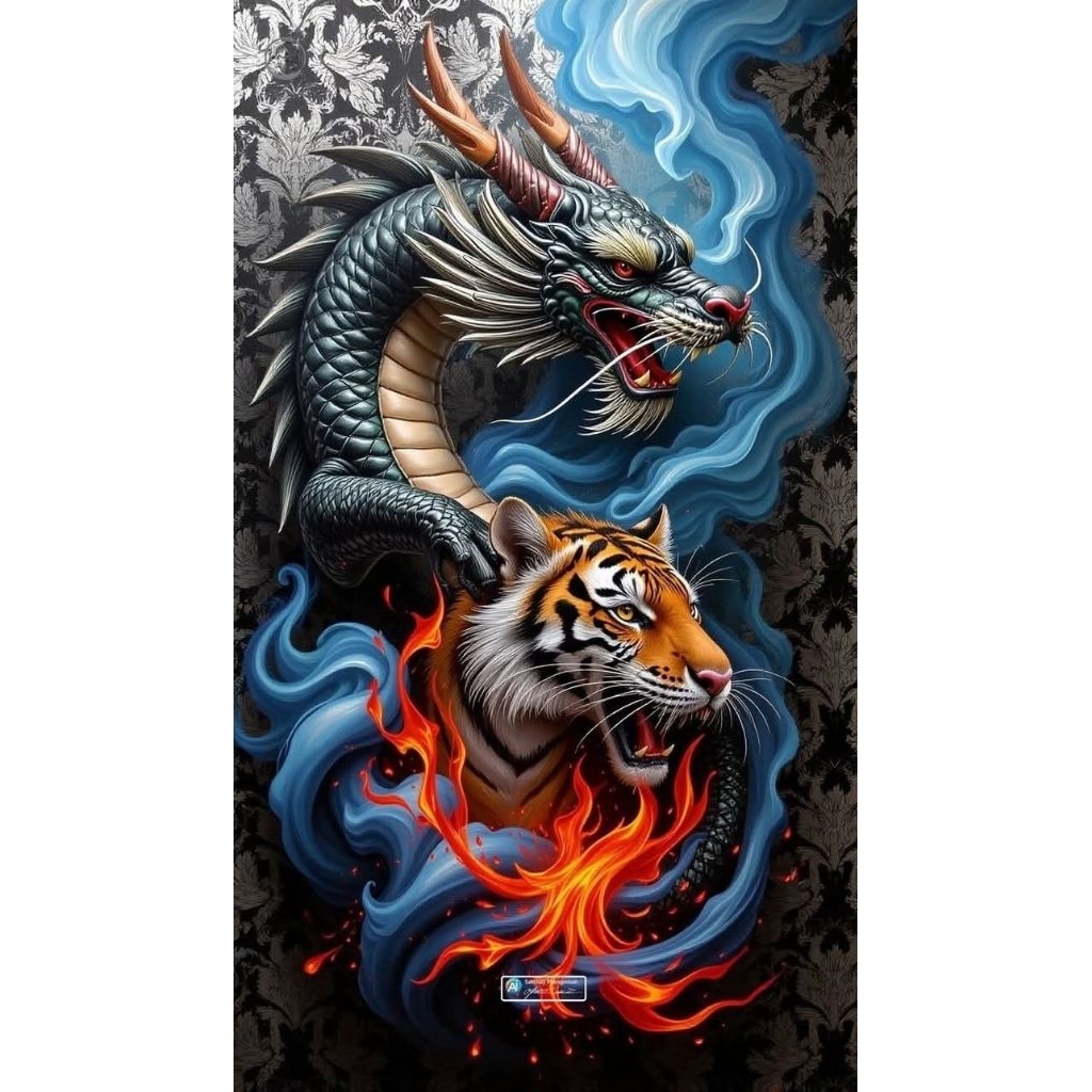 

stiker 3D naga keren, stiker print sudah cutting, size 15 x 20 cm, anti air