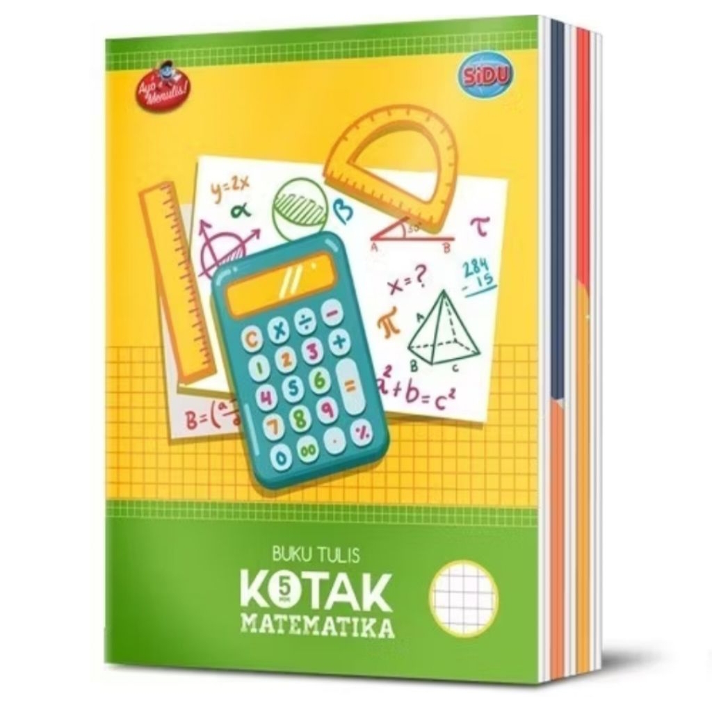 

BUKU TULIS SIDU KOTAK MATEMATIKA 5MM/BUKU STRIMIN (ISI 10 BUKU)