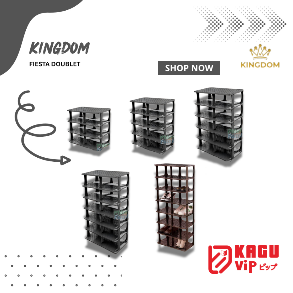 Rak Sepatu / Serbaguna Kingdom DOUBLET FIESTA HITAM