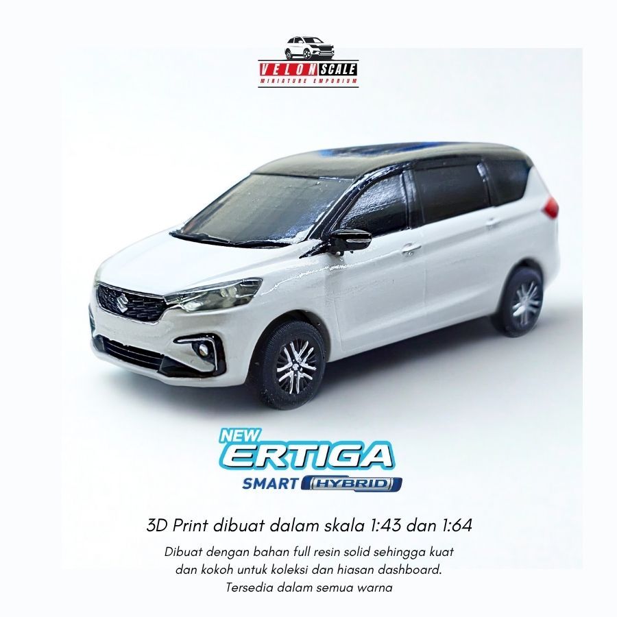 VELONSCALE | Diecast Miniatur 3D Print Suzuki Ertiga Hybird (Tanpa Bodykit) Skala 1:43 Full Custom