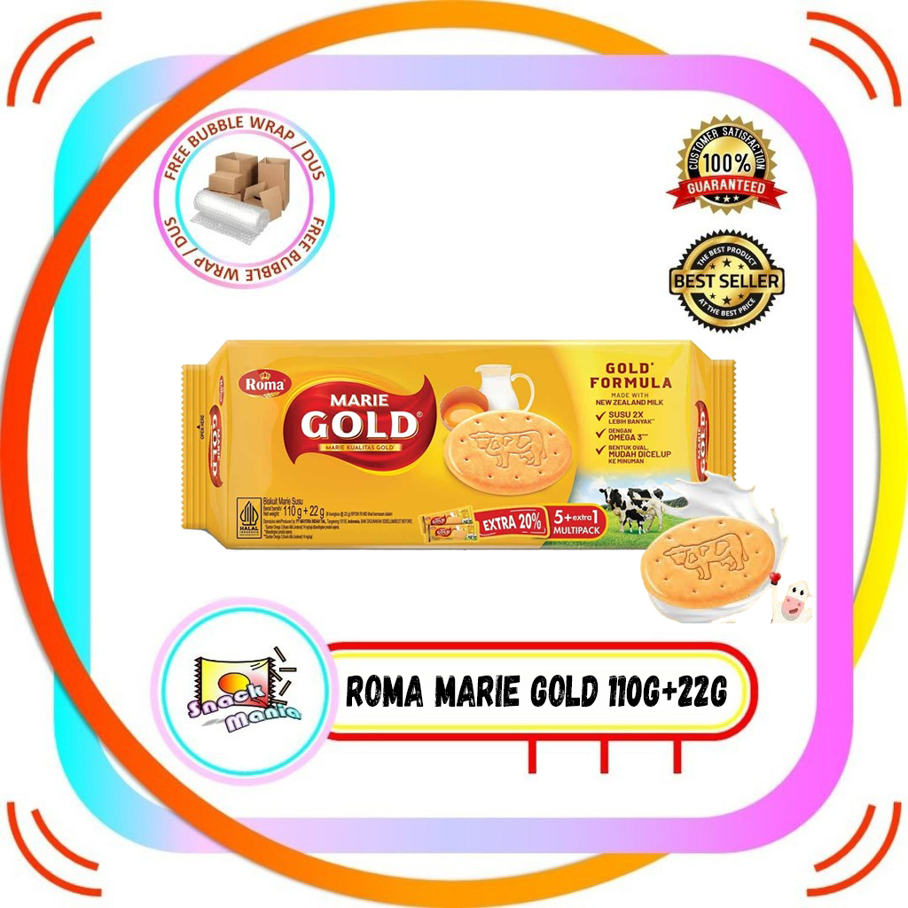 

Roma Marie Gold 110 gr + 22 gr ~ Biskuit Marie Susu