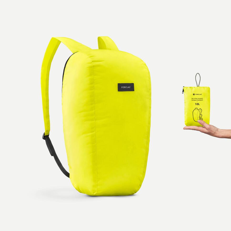 Decathlon FORCLAZ Ransel Lipat Travel 10 L - Kuning Tas Ransel Travel 10 L - 8576231