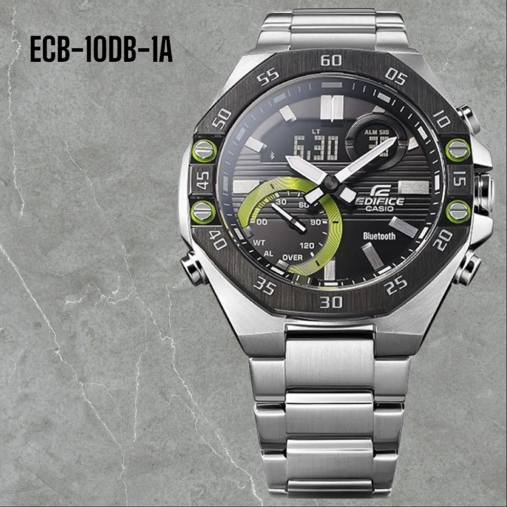 Jam Tangan / Arloji Casio Edifice ECB10 Bluesil Fullset Box Original