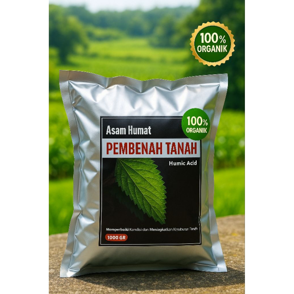 Asam Humat 1000gram  | Humic Acid | Pembenah Tanah 90%  (Humic Acid)