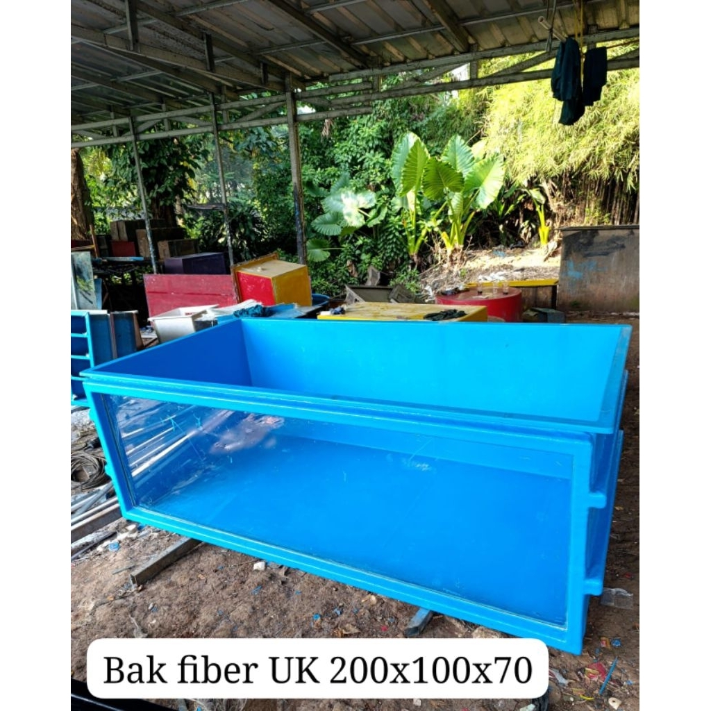 bak ceukom fiberglass 200*100*70 kombinasi kaca depan kokoh berkualitas