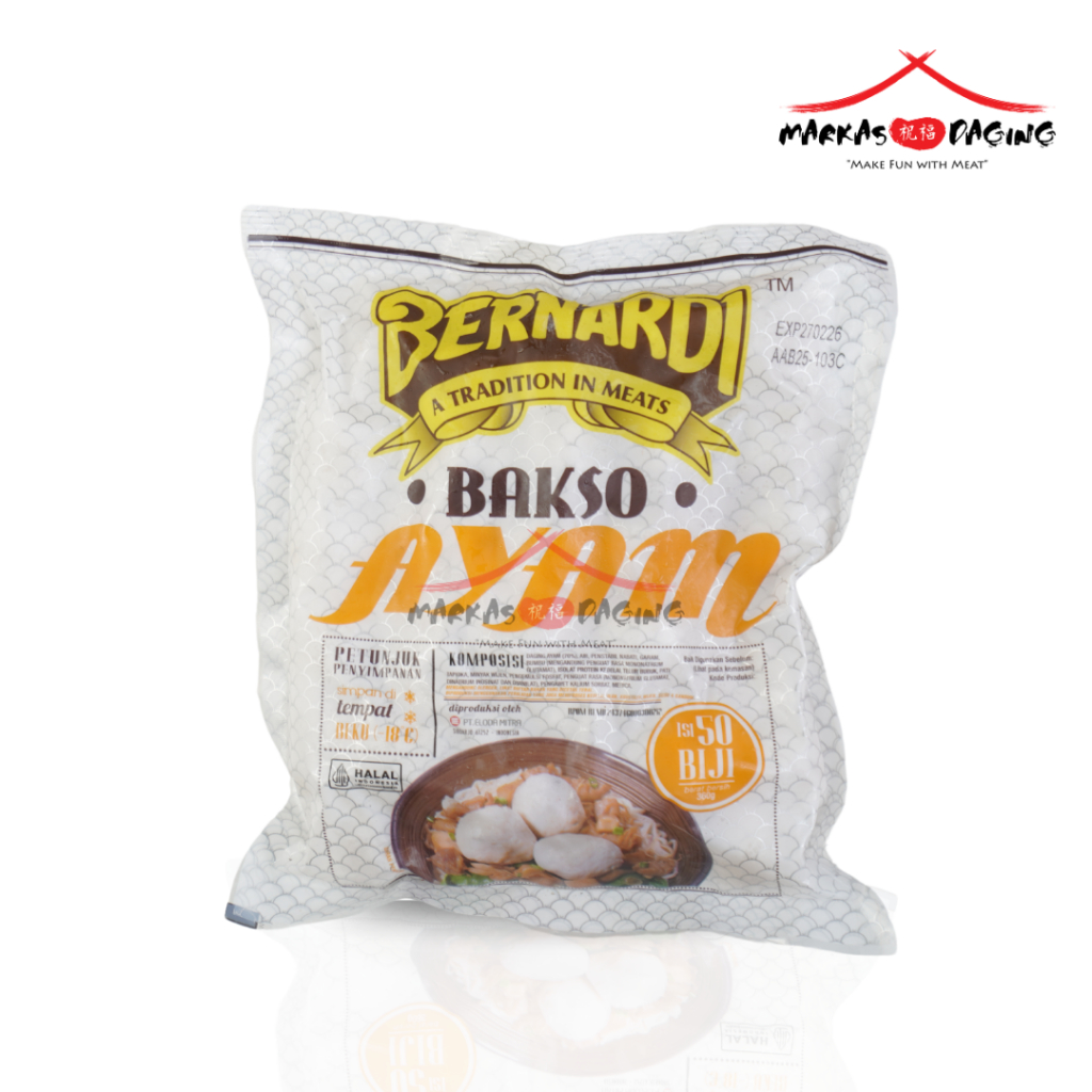 

Bernadi BAKSO AYAM 50pcs 360gr - Markasdaging