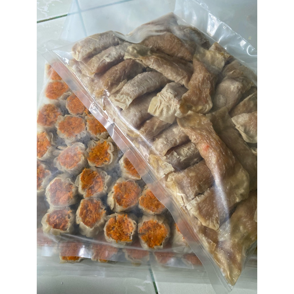 

DIMSUM LUMPIA UDANG frozen HALAL daging udang isi 50 pcs