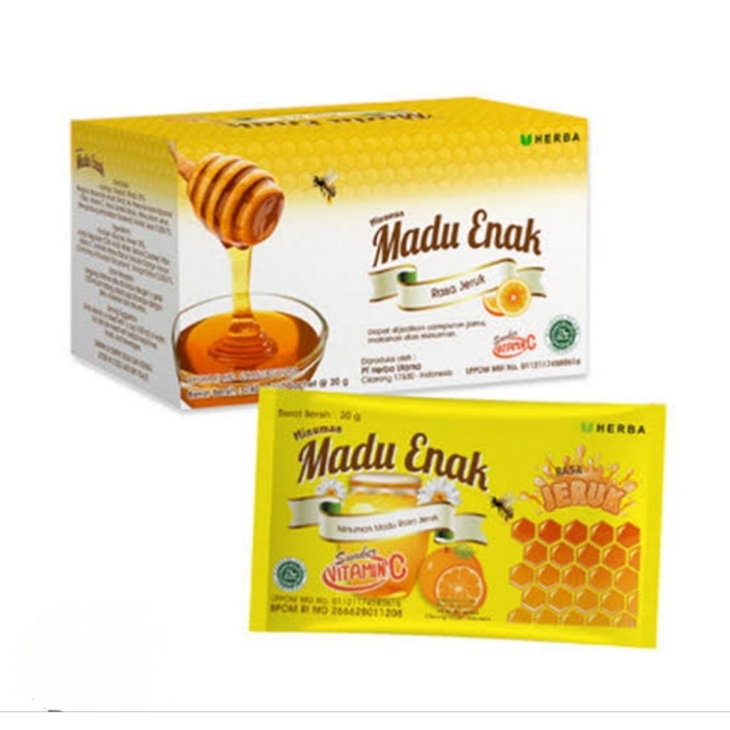 

MADU ENAK RASA JERUK - PER BOX ISI 12 SACHET - MADU ENAK HERBA JERUK