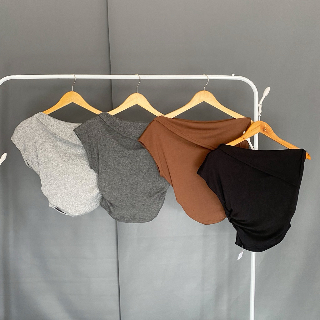 BAJU ATASAN WANITA SABRINA tali karet samping