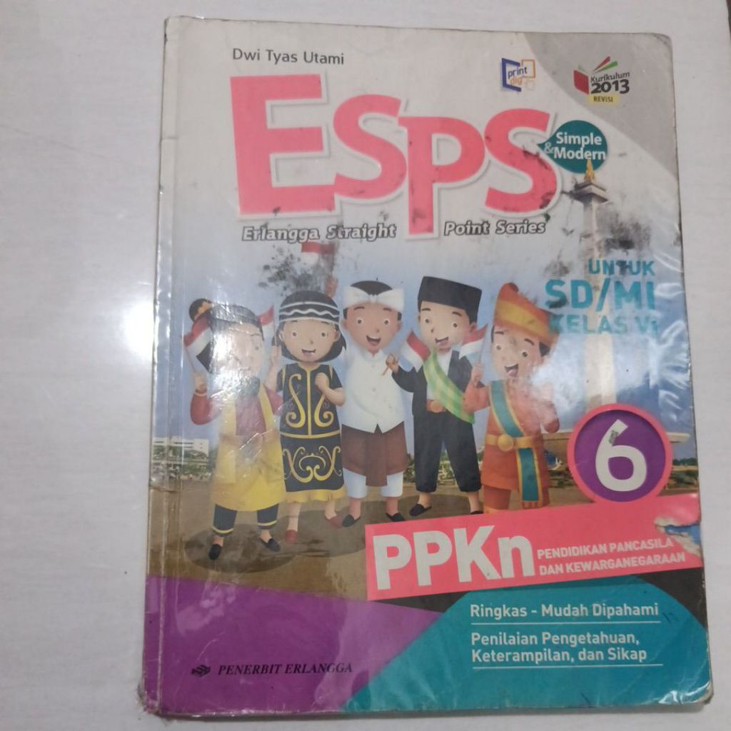 Buku ESPS PPKN Kelas 6 SD bekas