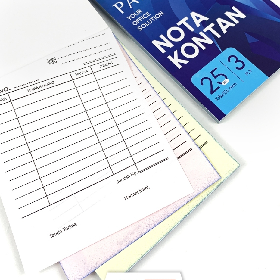 

Nota Kontan 3PLY Kecil Paperline ( PACK /10 BUKU) RB9