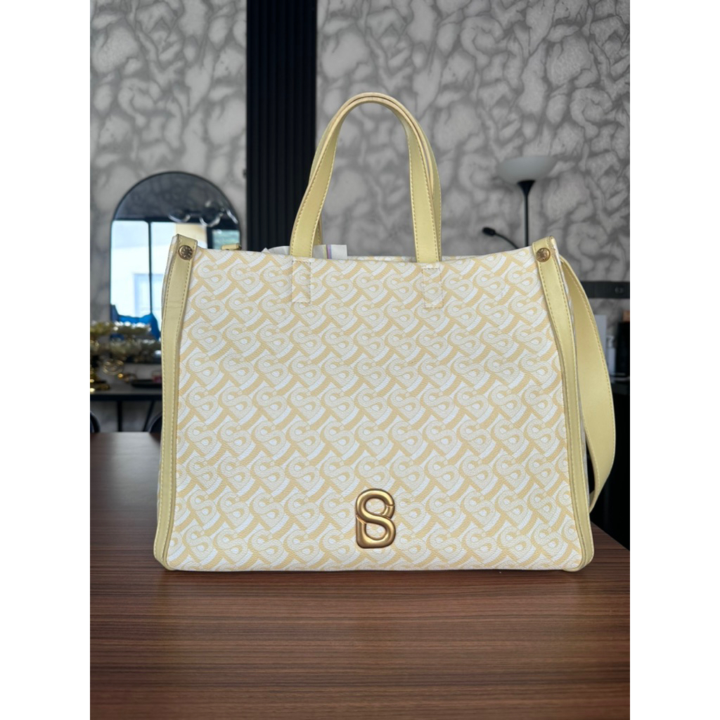 PRELOVED Buttonscarves bimu totebag lime