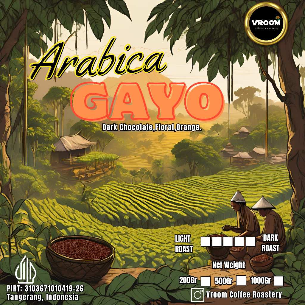 

Coffee Arabica Gayo Aceh Roasted Bean Arabika Biji Matang Bubuk 1kg