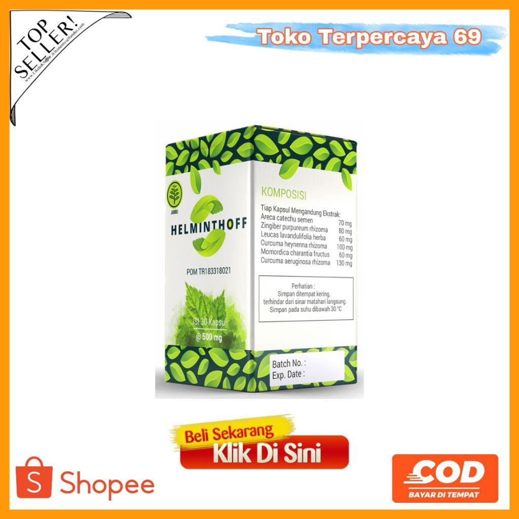 Detoxic Helmintoff Obat Parasut Original