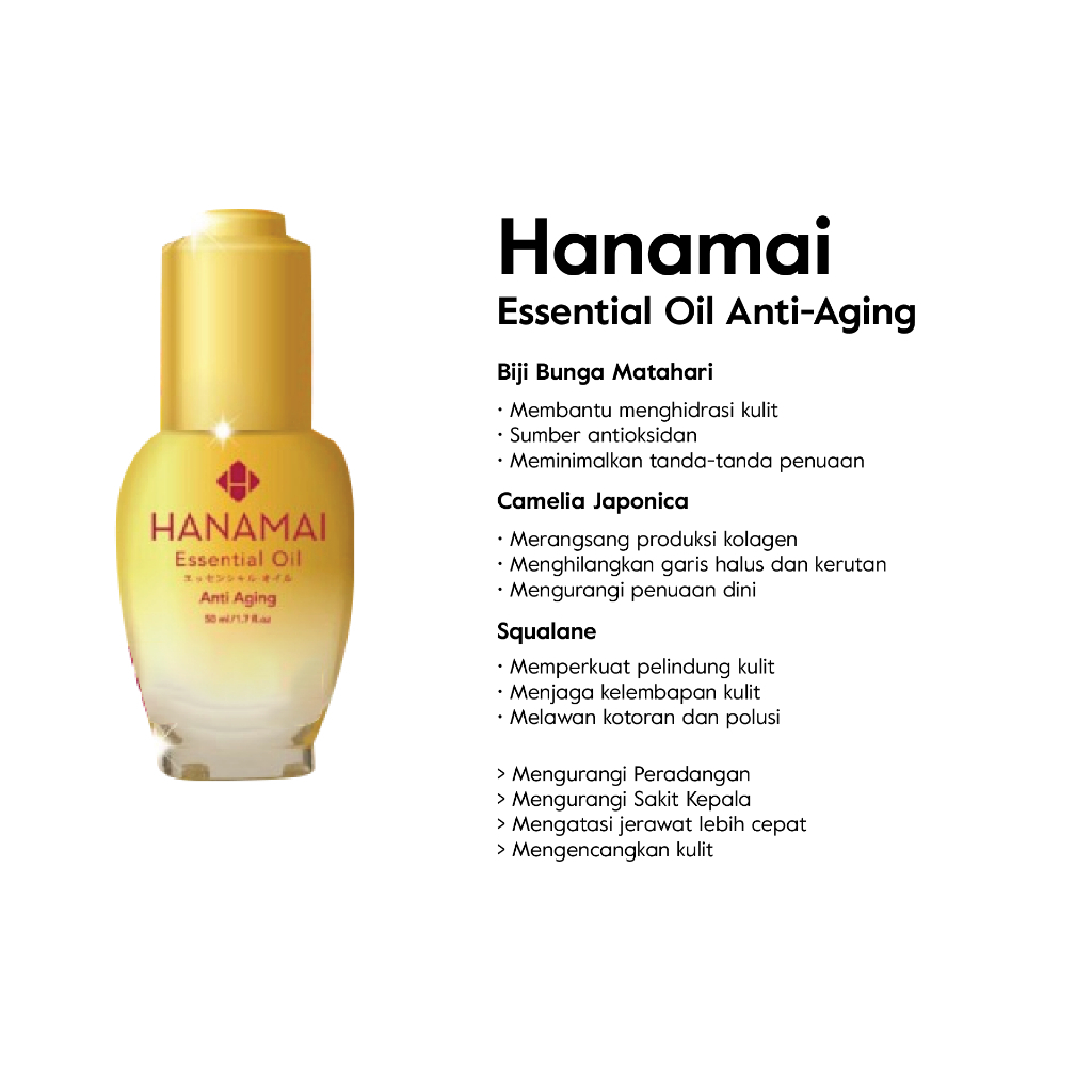 hanamai essential oil//pure radiant soap//slimming cream original