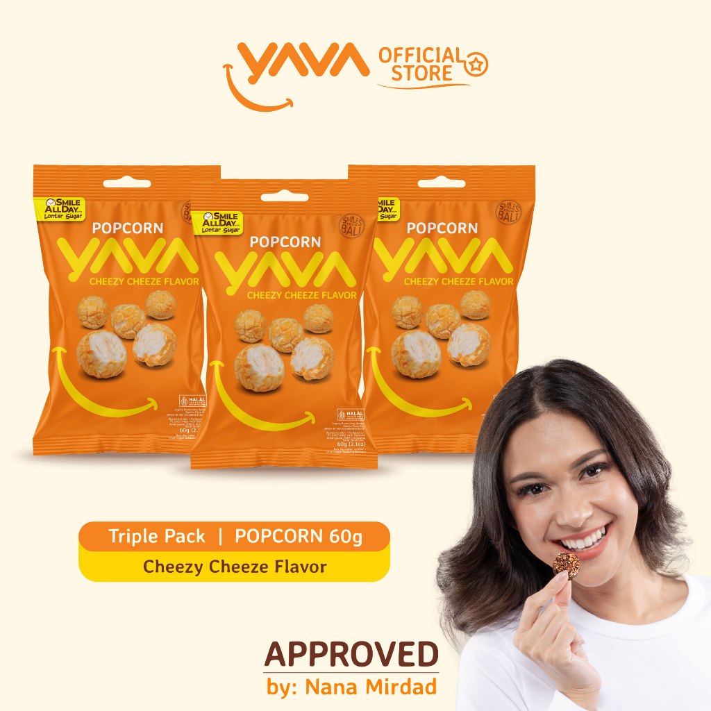 

YAVA Triple Pack Popcorn Cheezy Cheeze Flavor (3 x 60g)