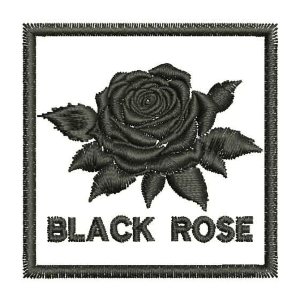 BORDIR BLACK ROSE/TANDA REGU PRAMUKA/BET BORDIR TANDA REGU PRAMUKA MAWAR HITAM