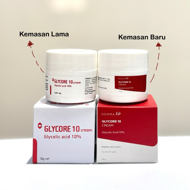 Glycore Cream 10% Glycolic Acid Cream Penghilang Flek Hitam Di Wajah Membandel Bpom Krim Penghilang 