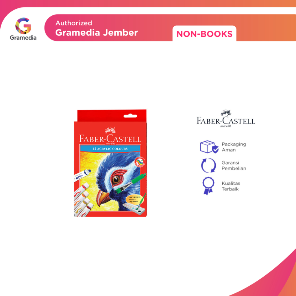 

Cat Akrilik Faber Castell Acrylic Colours Isi 12 - Gramedia Jember