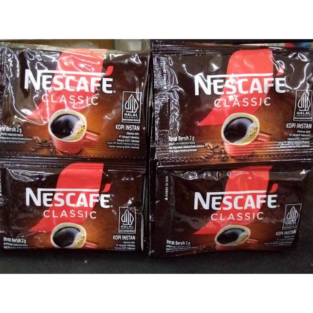 Nescafe Classic Kopi Instan 2gr per 60 sachet/ kopi hitam/ nescafe classic 2 gram