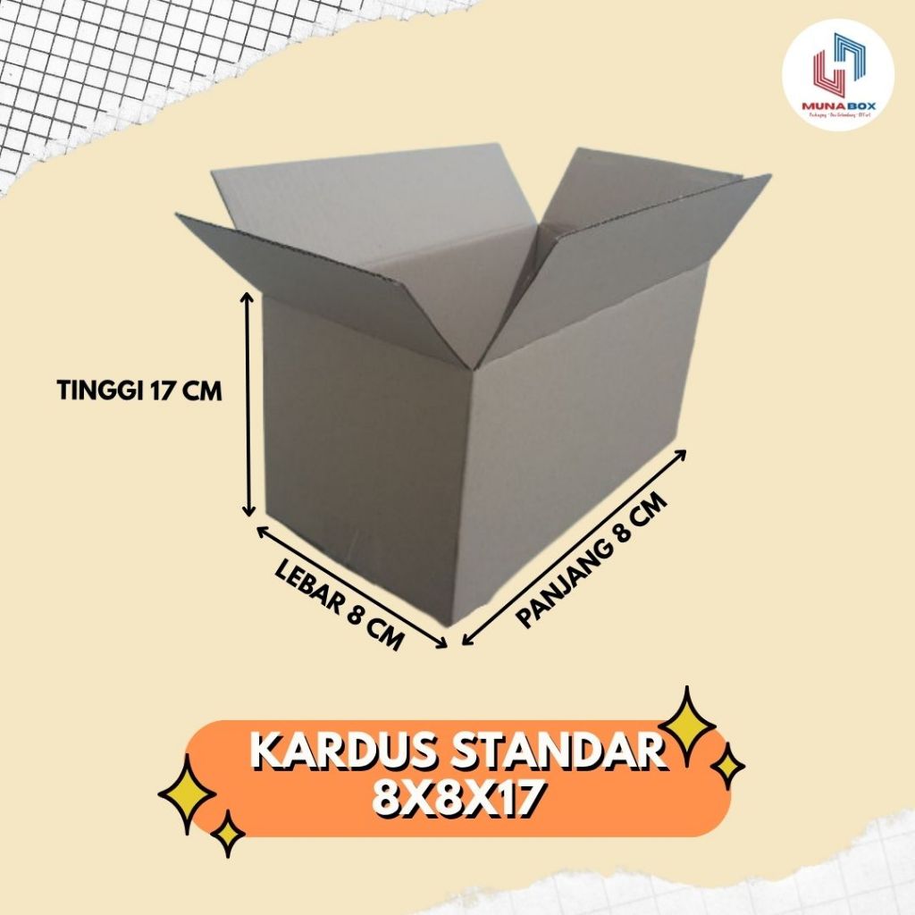 

Kardus Standar Box 8x8x17 Kardus Packing