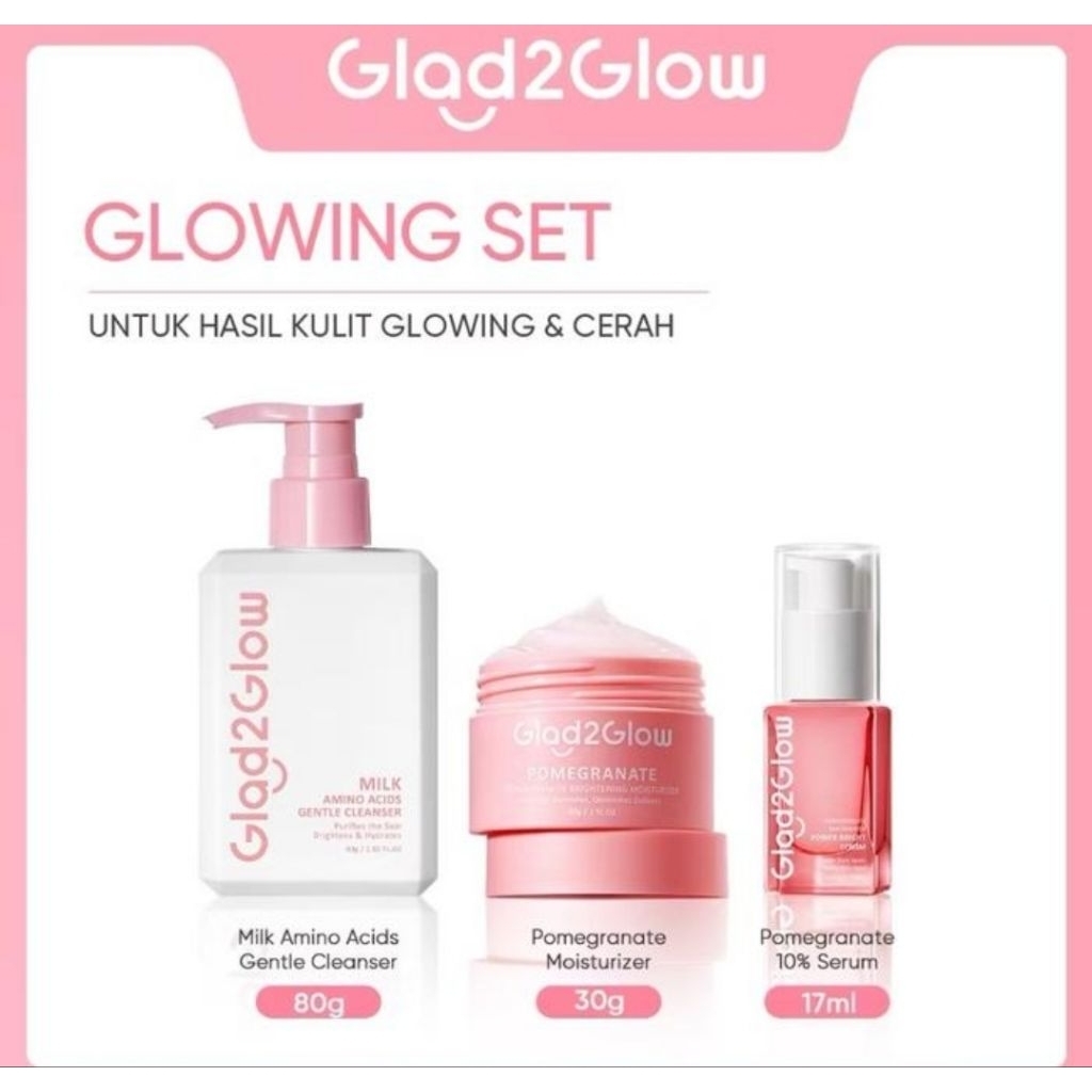 Glad2glow Paket Glowing Original/Bpom.Asli