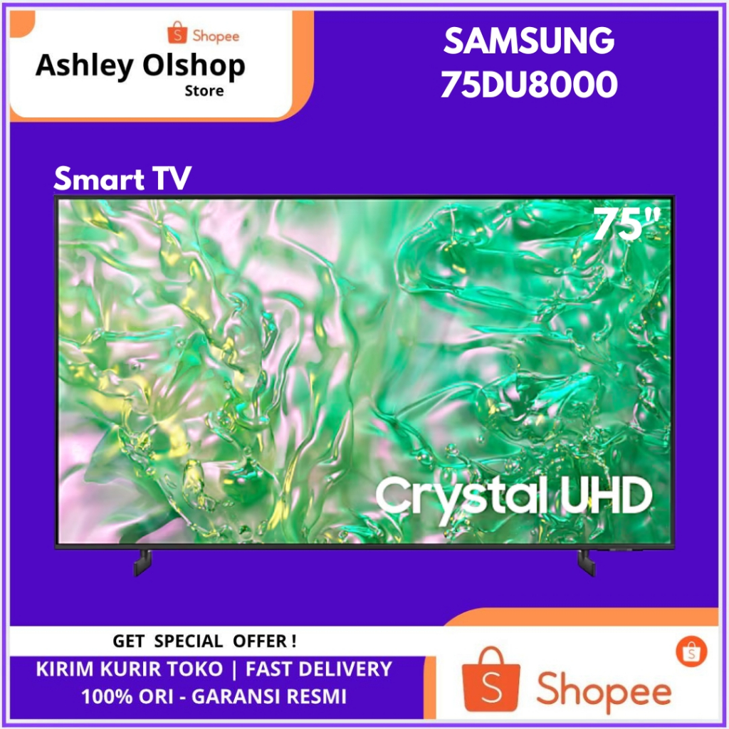Smart TV Samsung 75 Inch UHD 4K 75DU8000 Samsung UA75DU8000KXXD 75 4K Smart TV