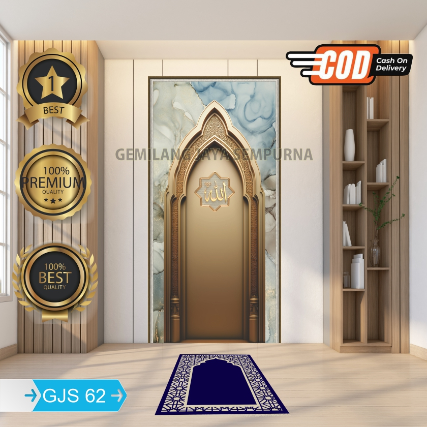 Stiker Musholla 4 VARIAN - Wallpaper Musholla Estetik - Stiker Mihrab Custom - Stiker Dekorasi Musho