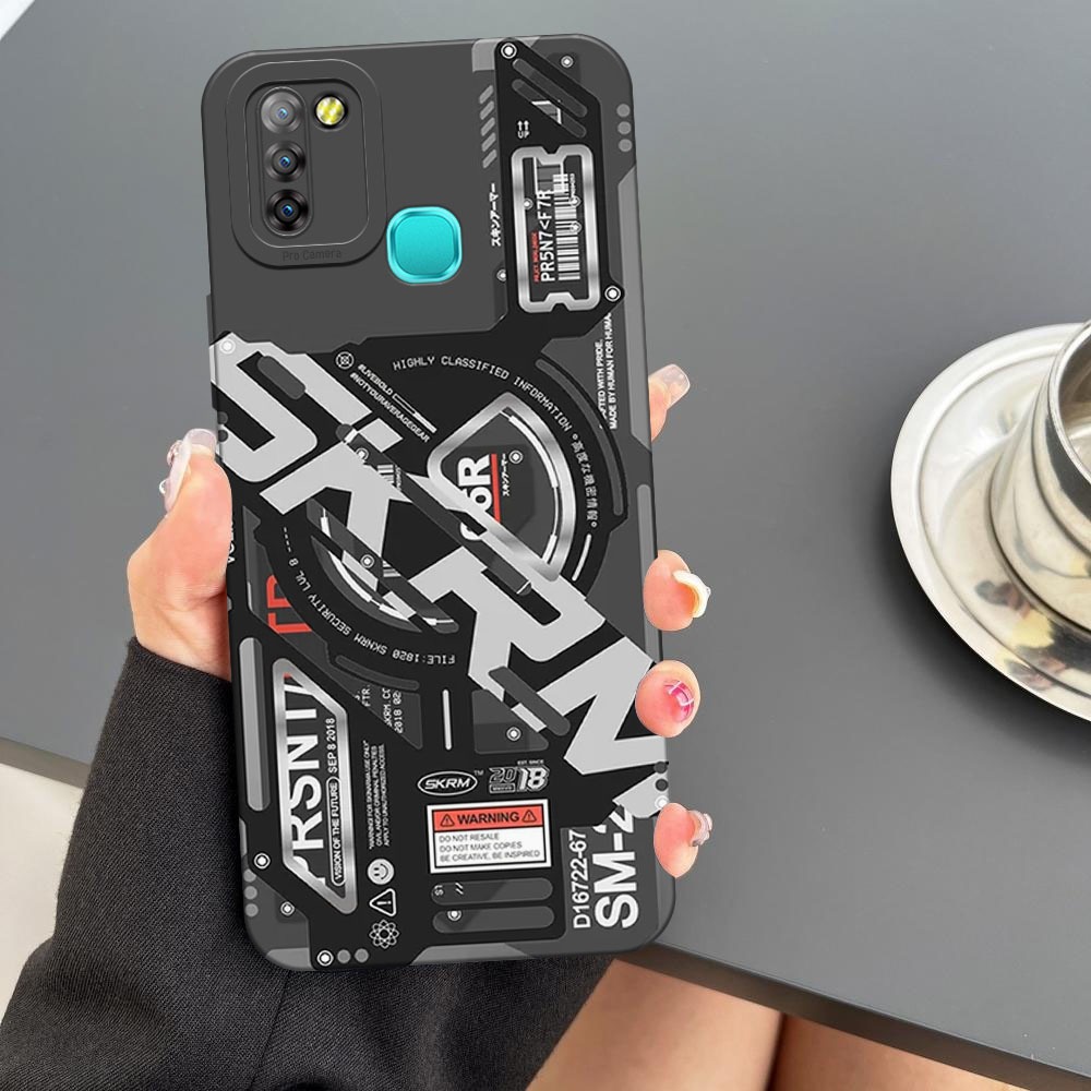 Softcase Infinix Smart 5 / Smart 6 Ram 3 - Motif Mesin , Silikon Pro Camera, Casing HP, Pelindung Ha