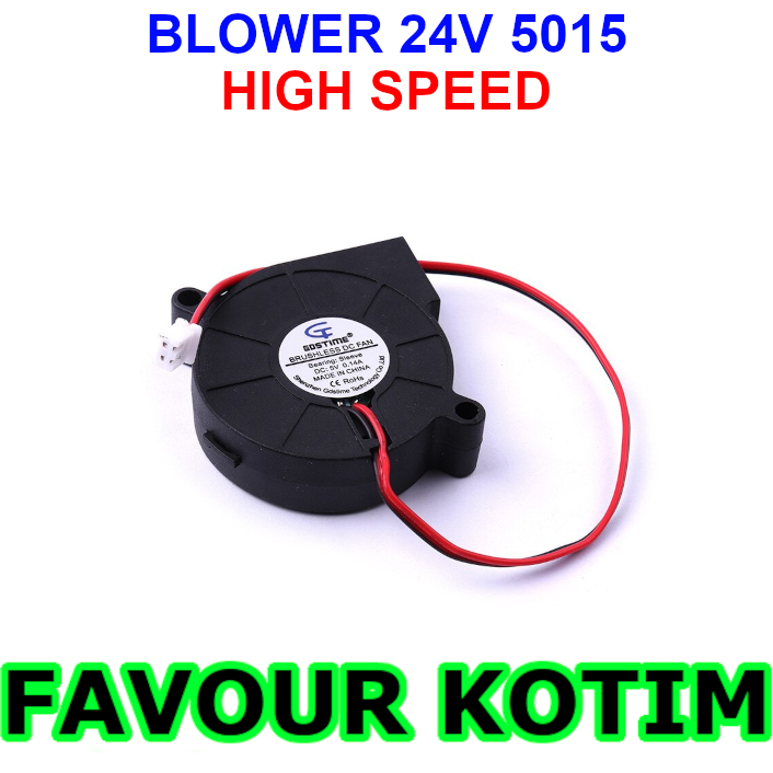TURBO FAN MINI BLOWER KIPAS PENDINGIN BRUSHLESS DC 24V 24 VOLT 5015 KEONG FVKOTIM
