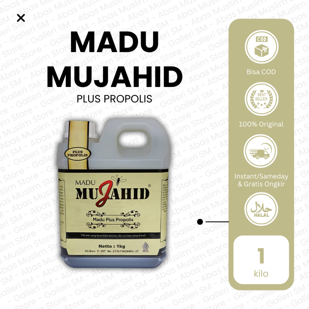 

Madu Mujahid Plus Propolis 1000 gr Madu Hutan 1 kg Lokal Asli Original