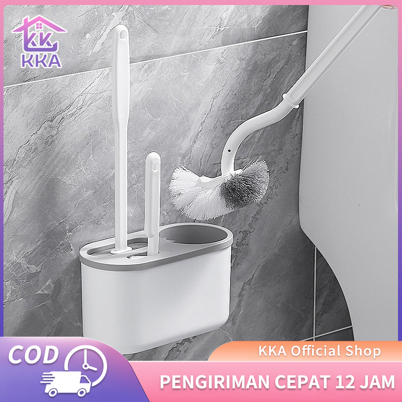 Sikat Toilet Silikon 3 in 1 Sikat Fleksibel WC Sikat Pembersih Kamar Mandi Silicone Sikat WC Silikon