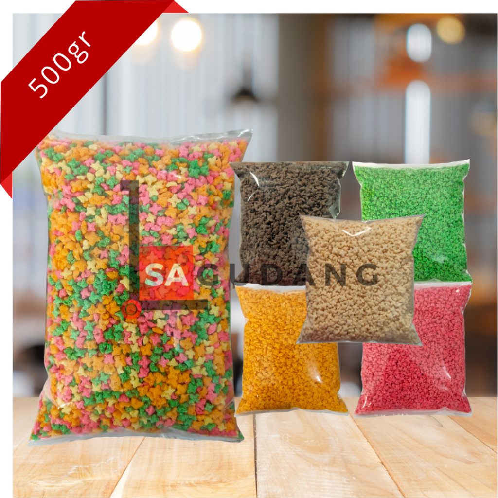 

Rice Crispy Star Sereal Cereal Crunchy Repack 500gr