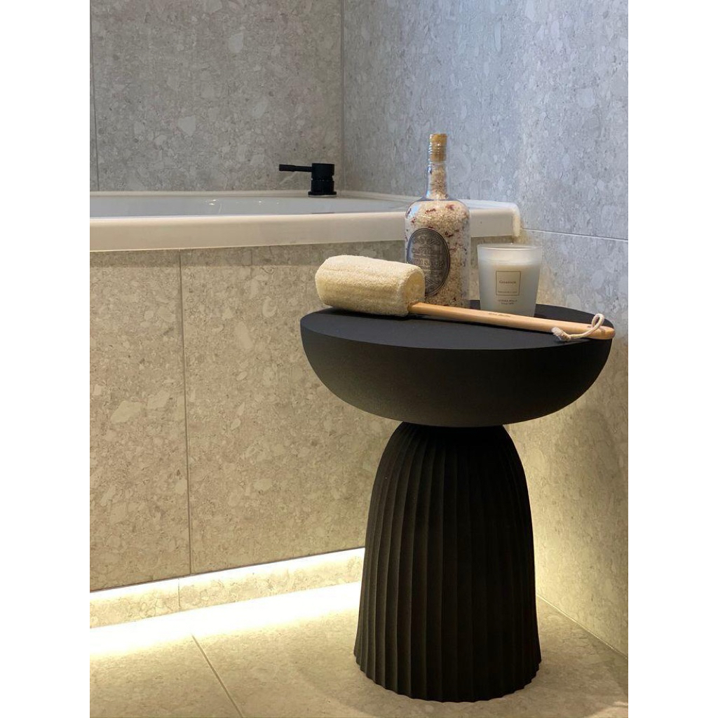 meja stool / meja kopi / stool / meja bundar / meja kayu / meja aesthetic