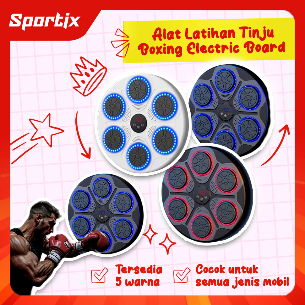 Sportix - Alat latihan tinju boxing electric board alat pukulan beladiri bela diri olahraga dalam ru